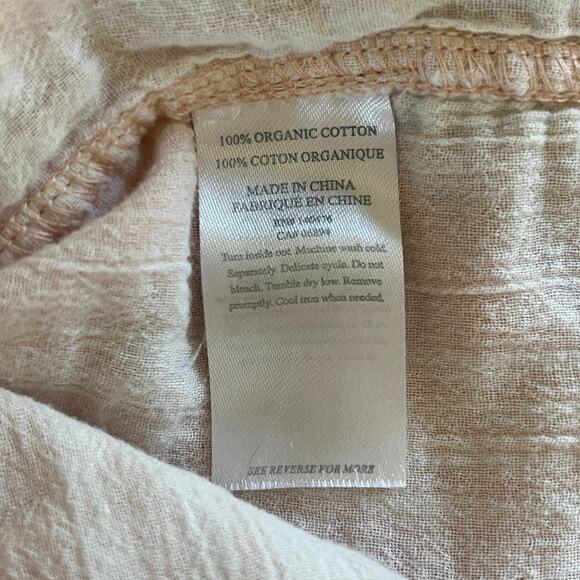 Faherty Dream Cotton Gauze Desmond Top Sepia Neutral Stripe - Picture 7 of 7